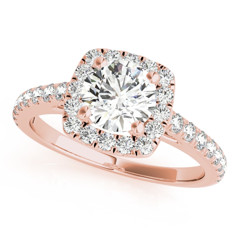 Sonia Round Hidden Halo Engagement Ring