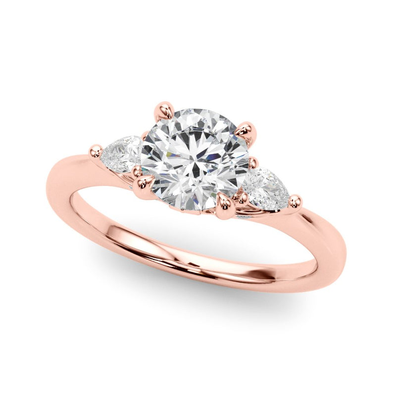 Melina Round Three Stone Engagement Ring