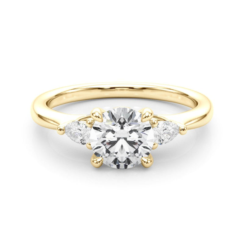 Melina Round Three Stone Engagement Ring