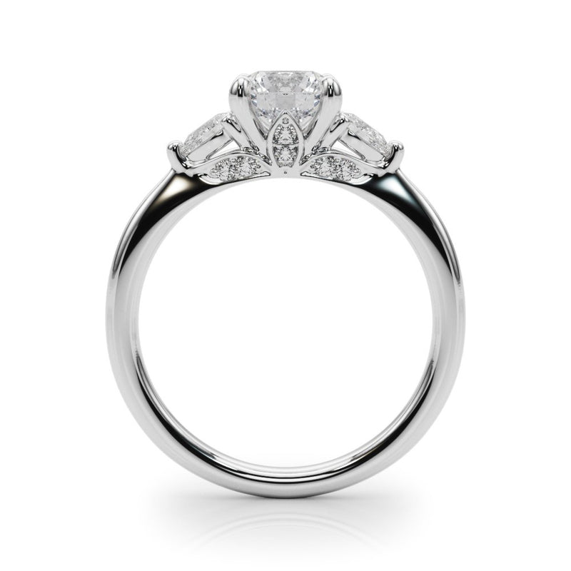Melina Round Three Stone Engagement Ring