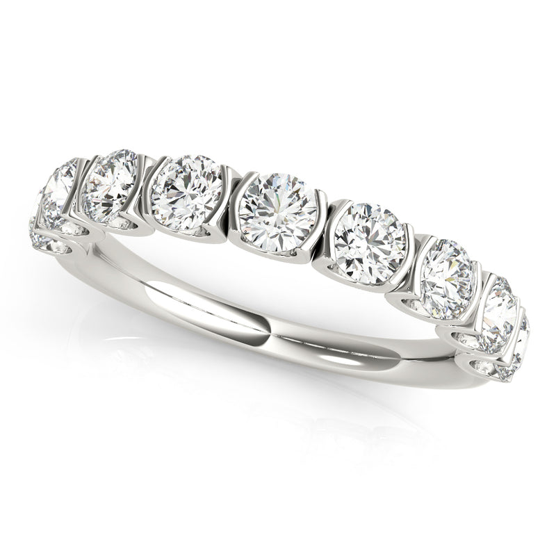 Annick Nine Stone U Prong Diamond Band