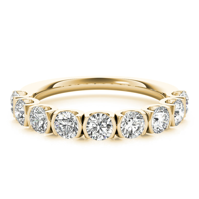 Annick Nine Stone U Prong Diamond Band