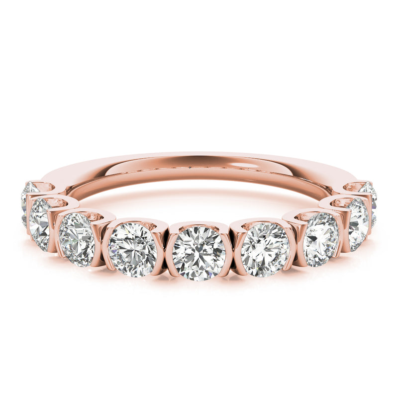 Annick Nine Stone U Prong Diamond Band