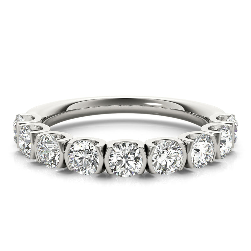 Annick Nine Stone U Prong Diamond Band
