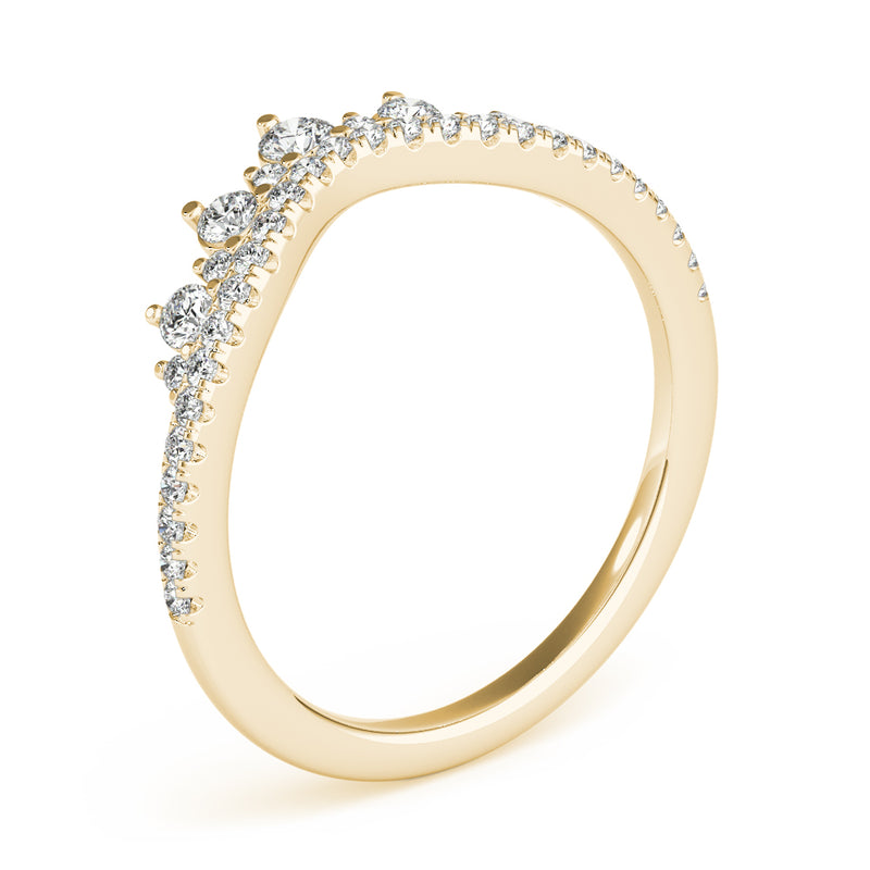Wendy Chevron Diamond Curved Band