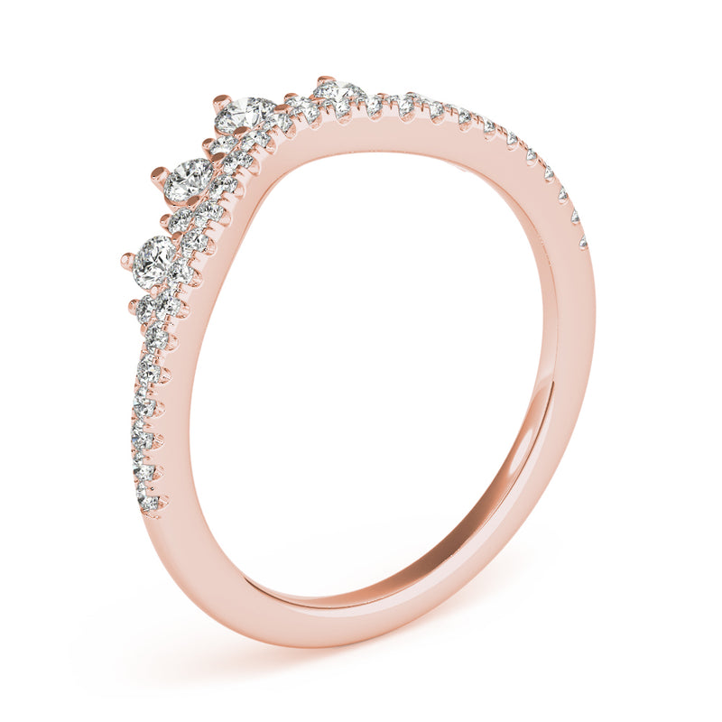 Wendy Chevron Diamond Curved Band