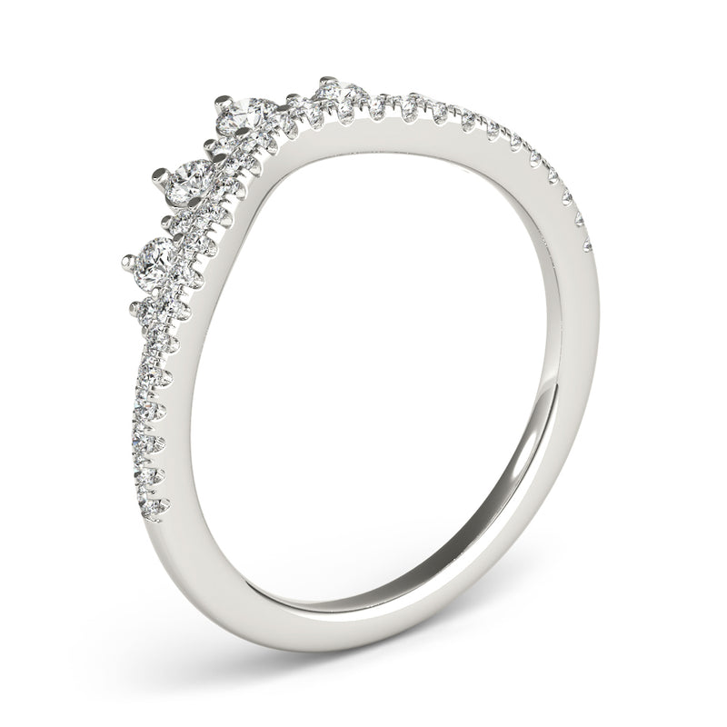 Wendy Chevron Diamond Curved Band