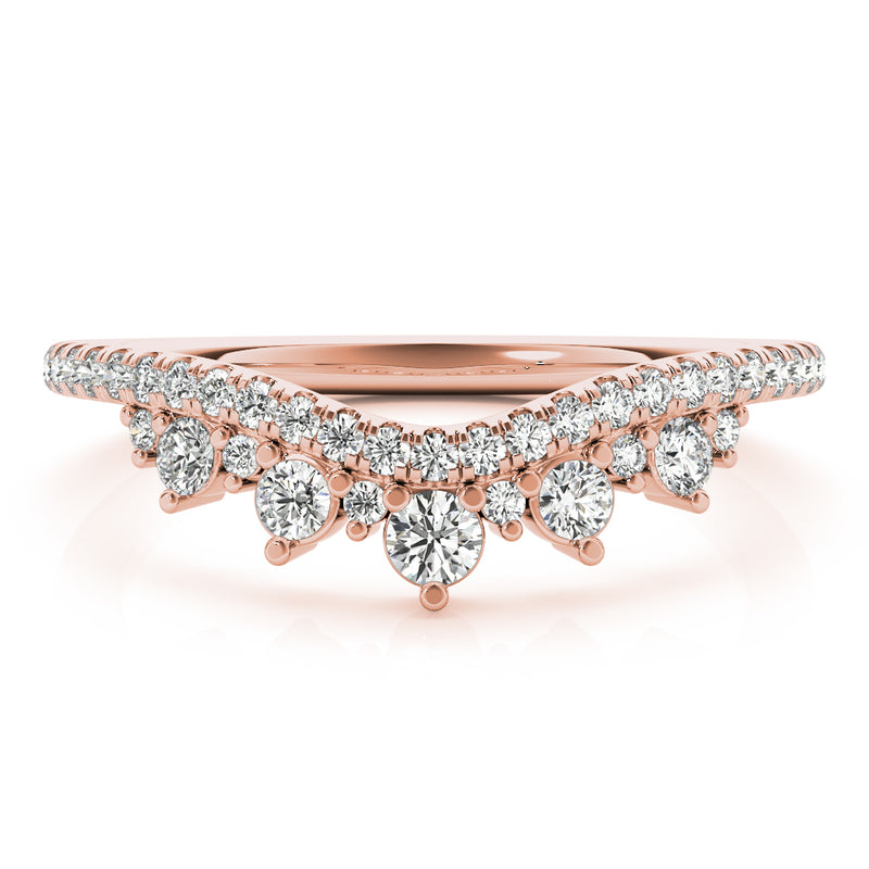 Wendy Chevron Diamond Curved Band