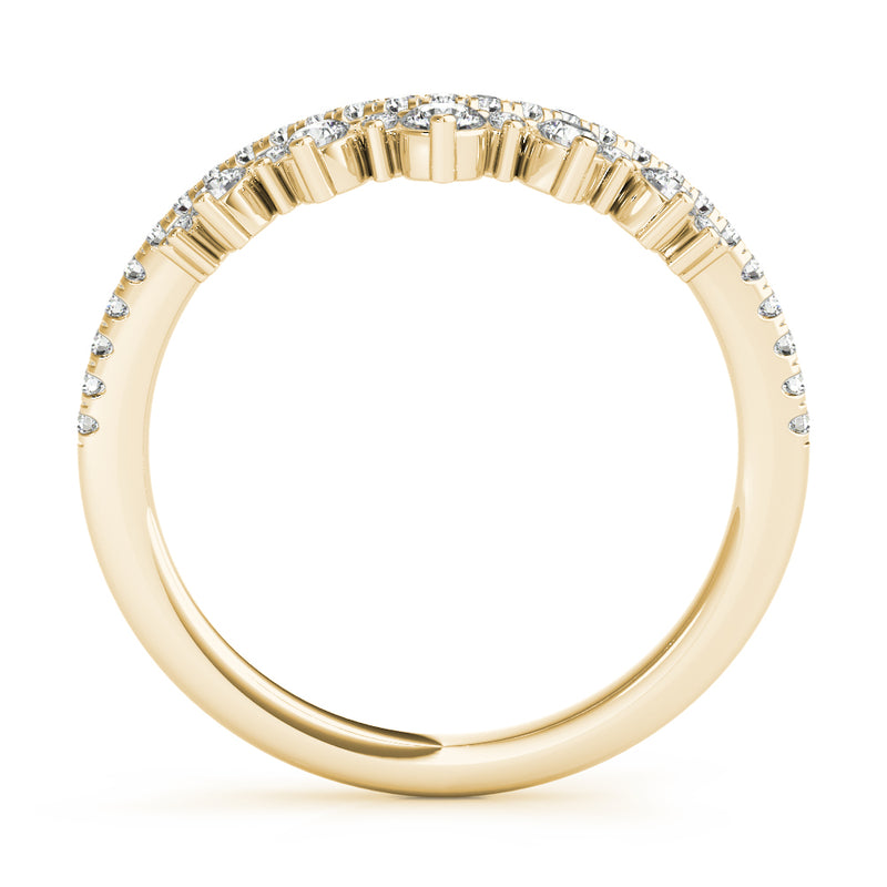 Wendy Chevron Diamond Curved Band
