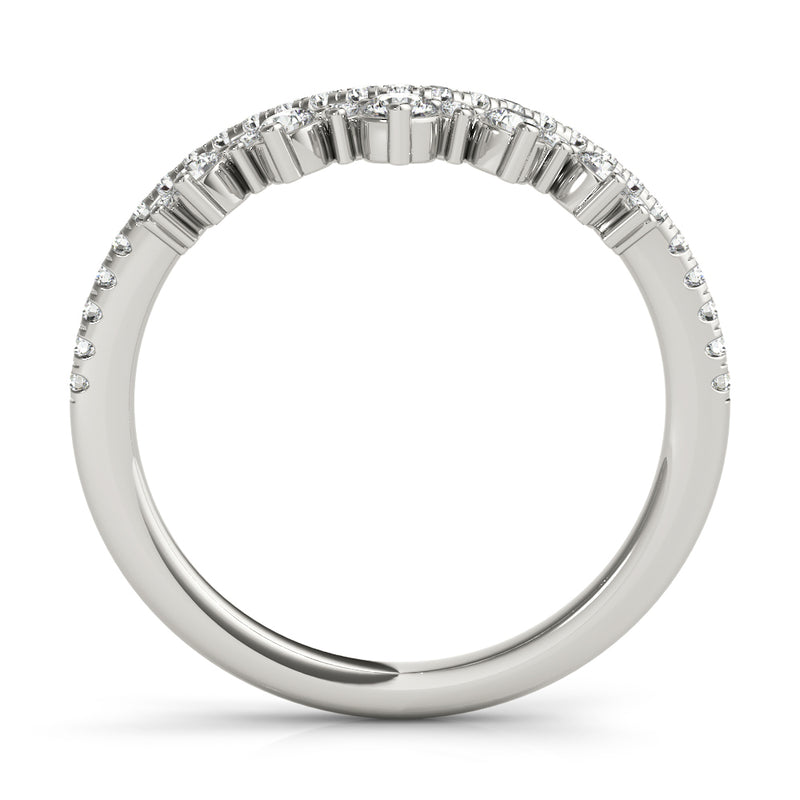 Wendy Chevron Diamond Curved Band