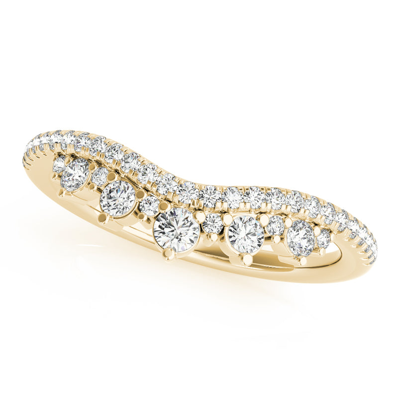 Wendy Chevron Diamond Curved Band