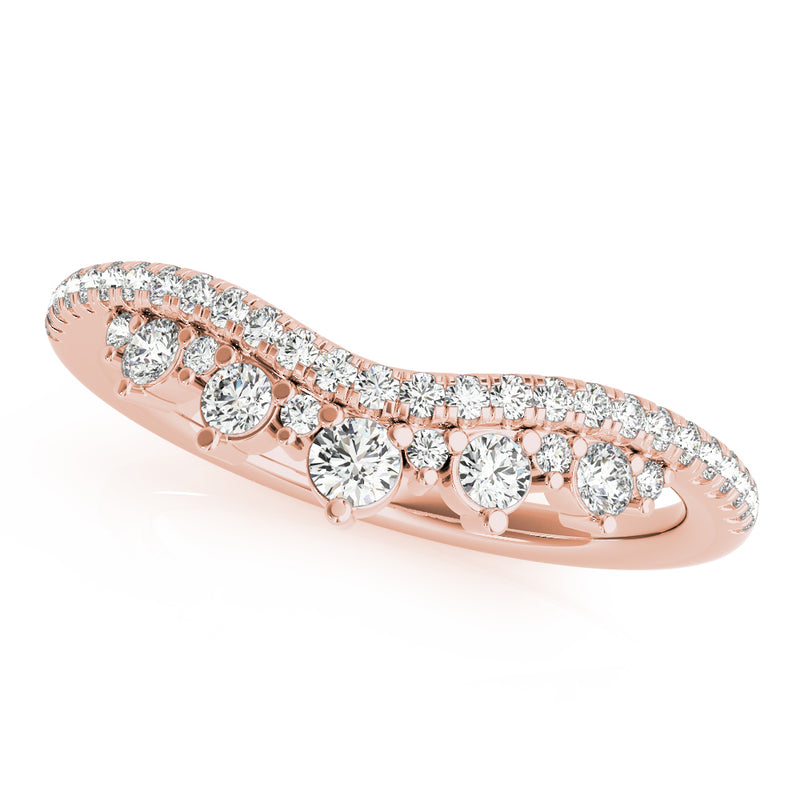 Wendy Chevron Diamond Curved Band