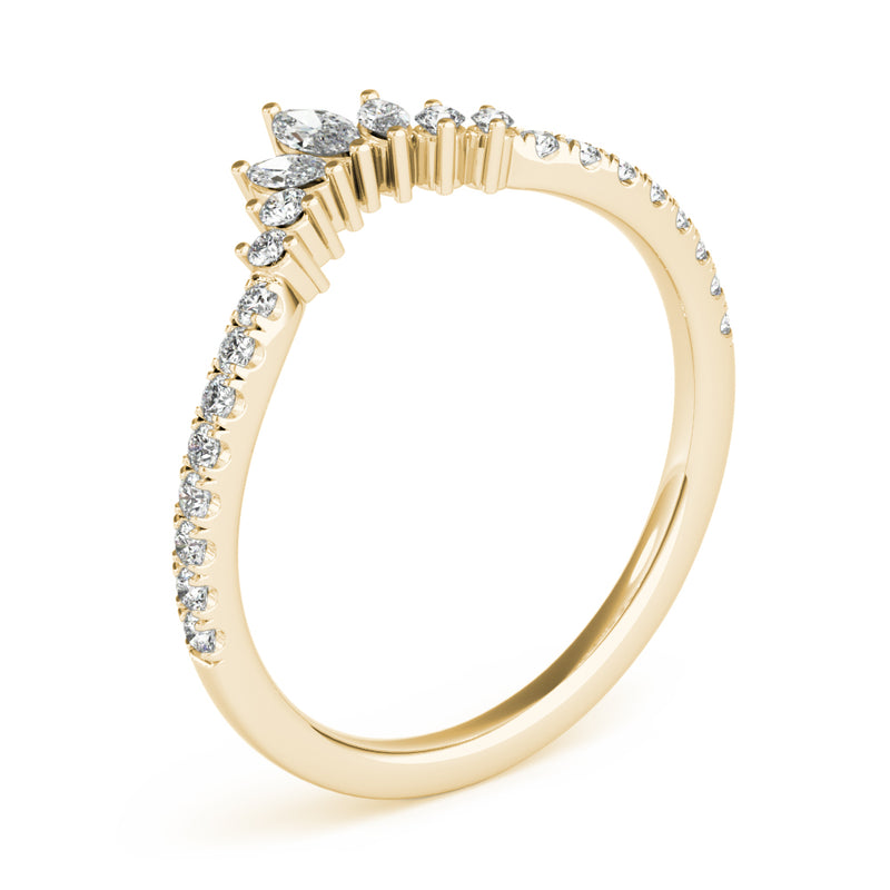 Wanda Marquise And Round Curved Diamond Band