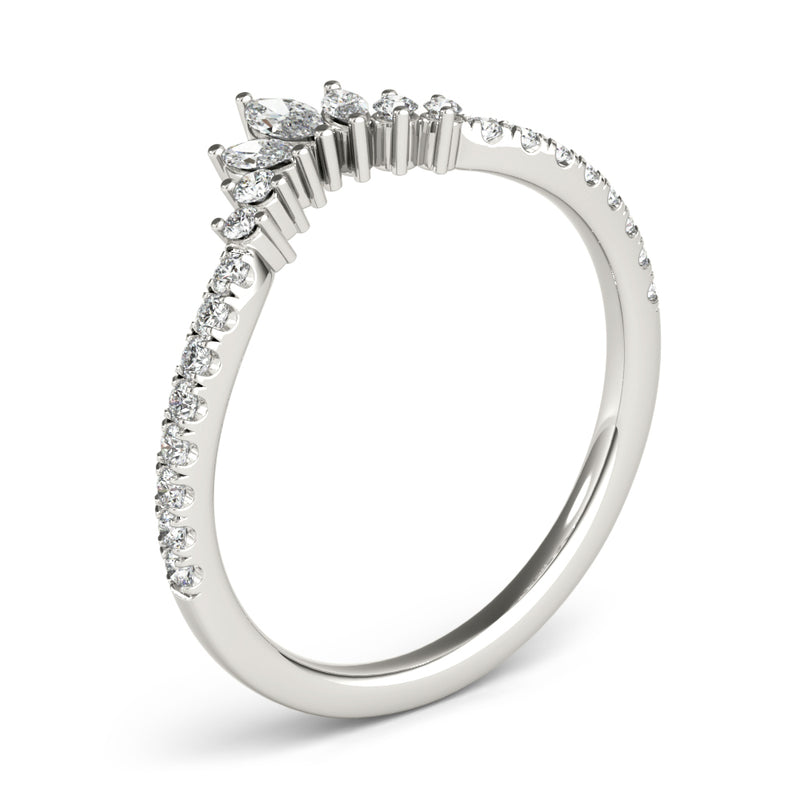 Wanda Marquise And Round Curved Diamond Band