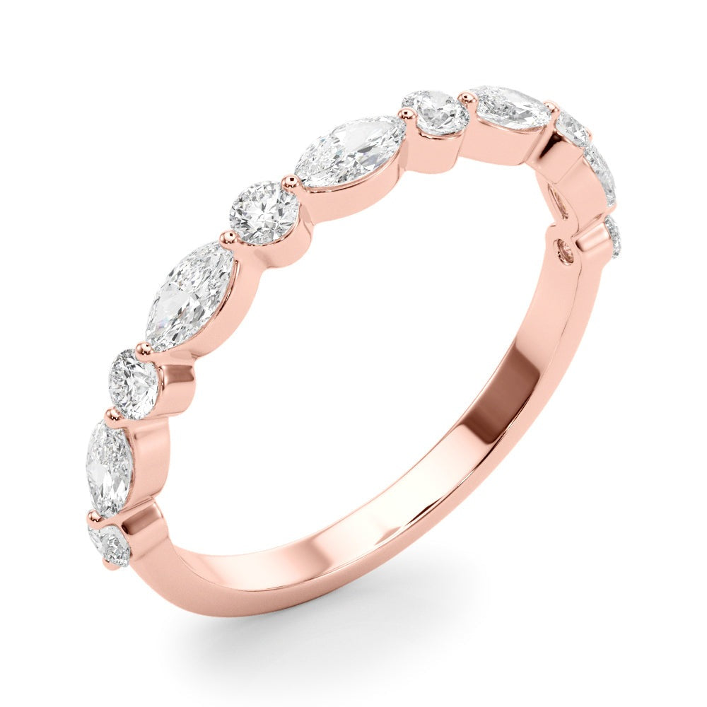 Ma‘lle Marquise-And-Round Stackable Band
