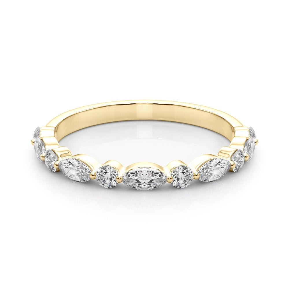 Ma‘lle Marquise-And-Round Stackable Band