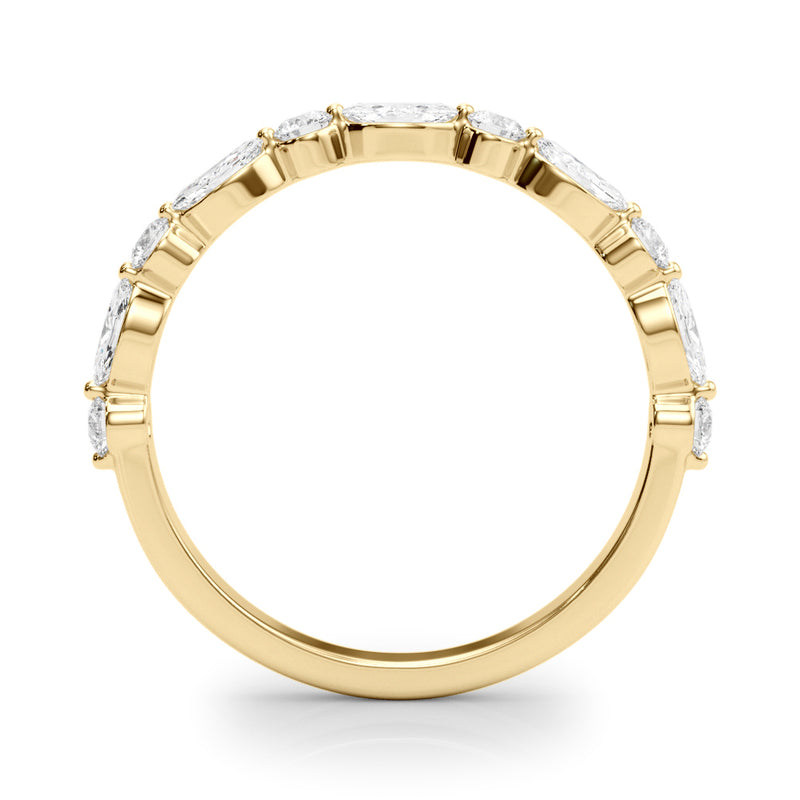 Ninon Marquise And Round Mixed Diamond Band