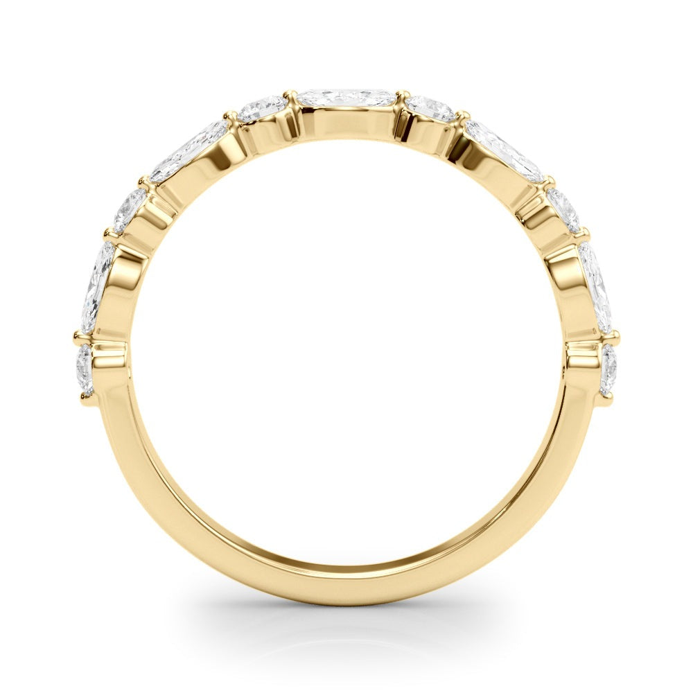 Ma‘lle Marquise-And-Round Stackable Band