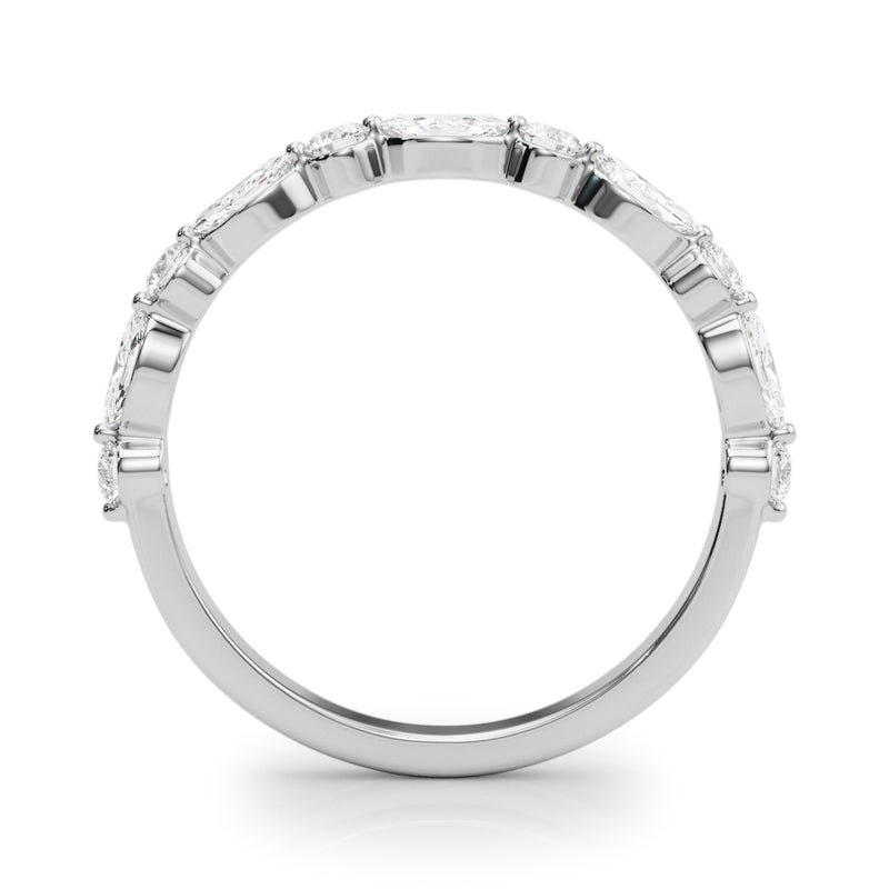 Ninon Marquise And Round Mixed Diamond Band