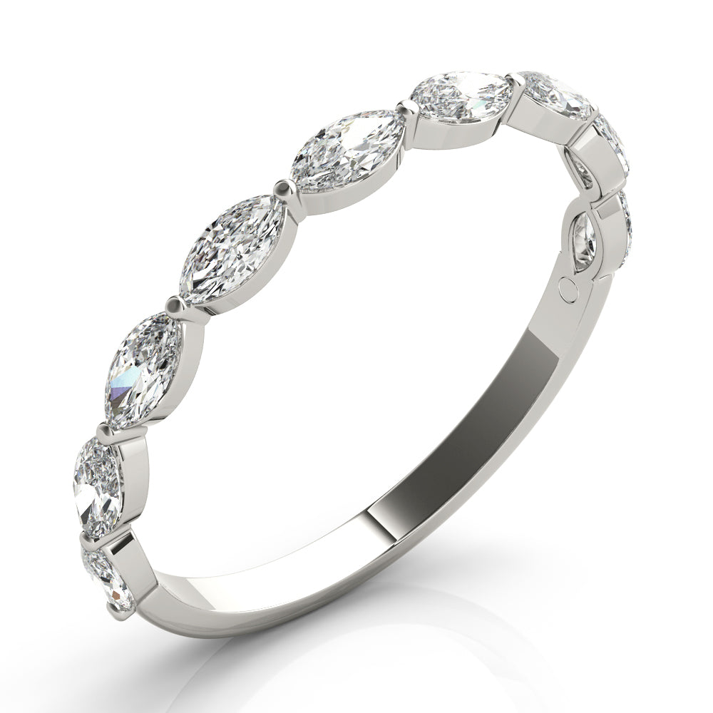 Shared-Prong Marquise Diamond Eternity Wedding Band – 0.63 ct