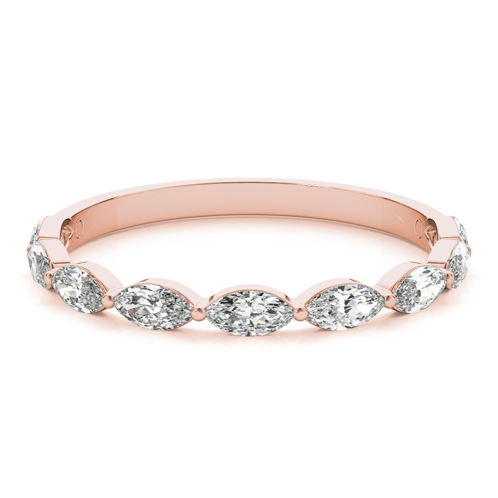 Brigitte Marquise Diamond Half-eternity Band