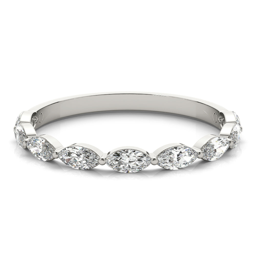 Brigitte Marquise Diamond Half-eternity Band