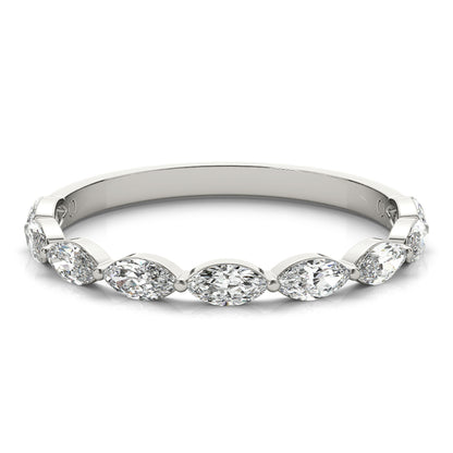 Brigitte Marquise Diamond Half-eternity Band