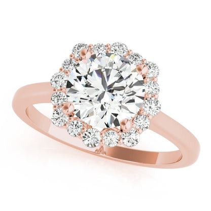 Joan Round Halo Engagement Ring