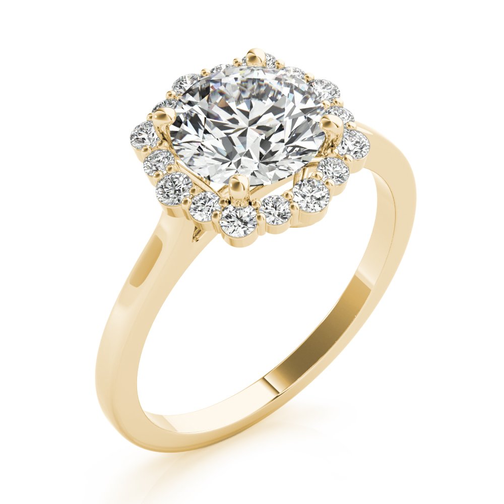Joan Round Halo Engagement Ring