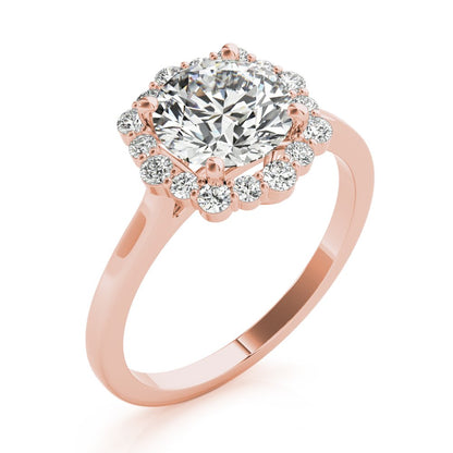 Joan Round Halo Engagement Ring