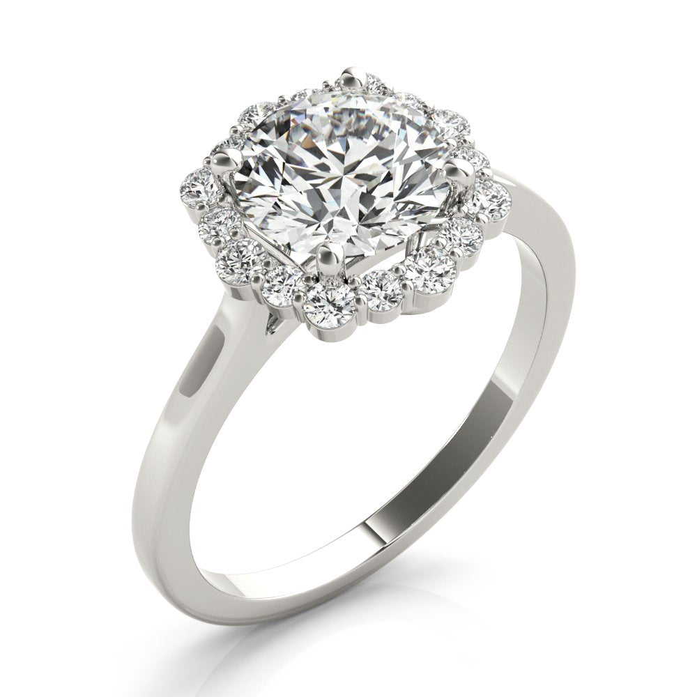 Joan Round Halo Engagement Ring