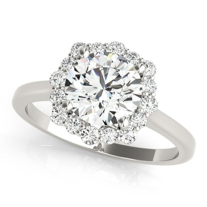 Joan Round Halo Engagement Ring