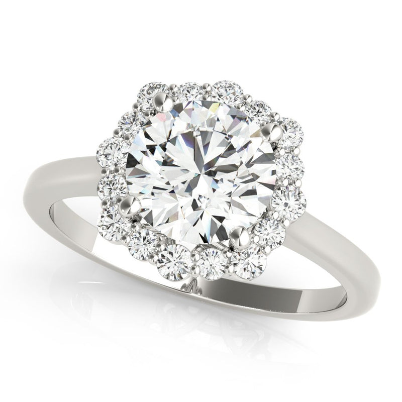 Joan Round Halo Engagement Ring