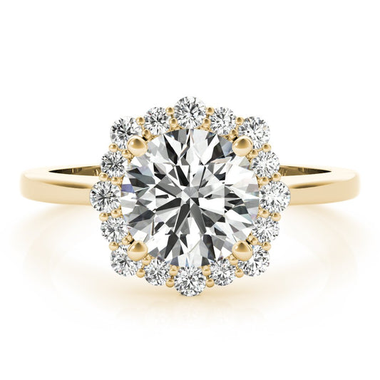 Joan Round Hidden Halo Engagement Ring
