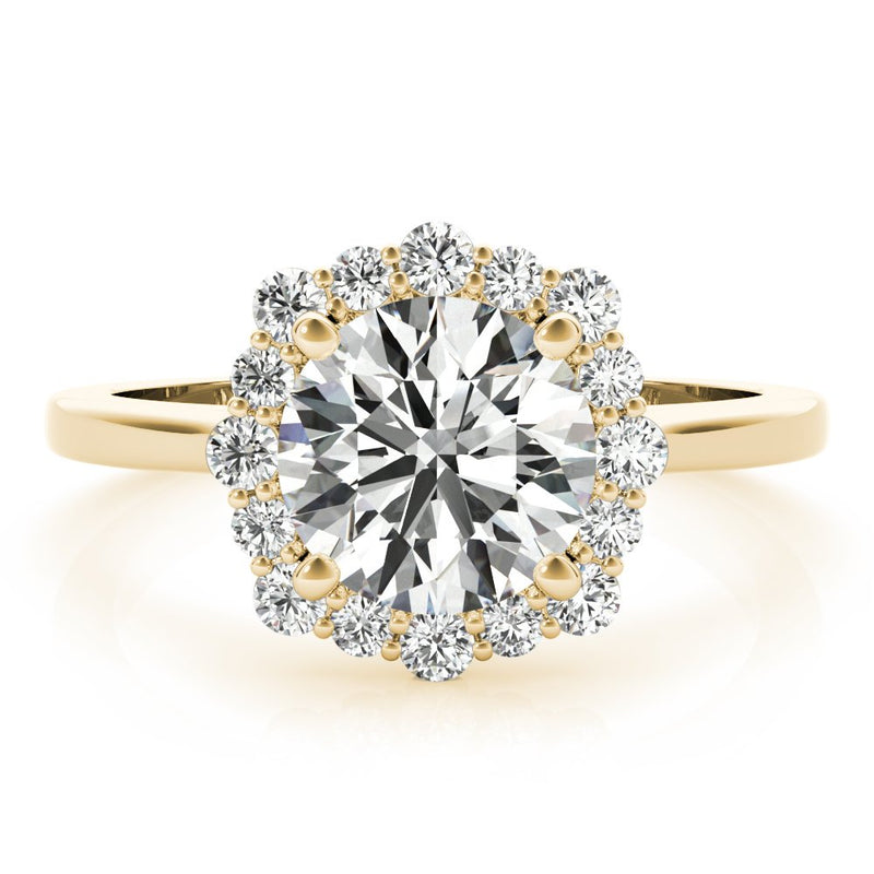 Joan Round Halo Engagement Ring