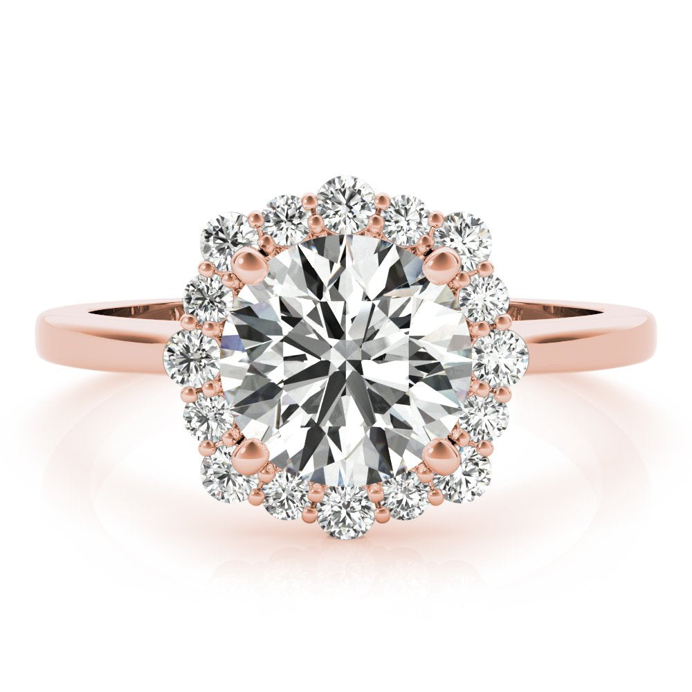 Joan Round Hidden Halo Engagement Ring