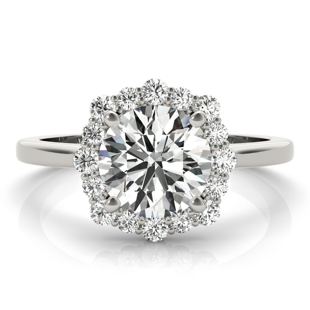 Joan Round Hidden Halo Engagement Ring