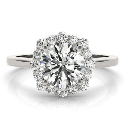 Joan Round Halo Engagement Ring