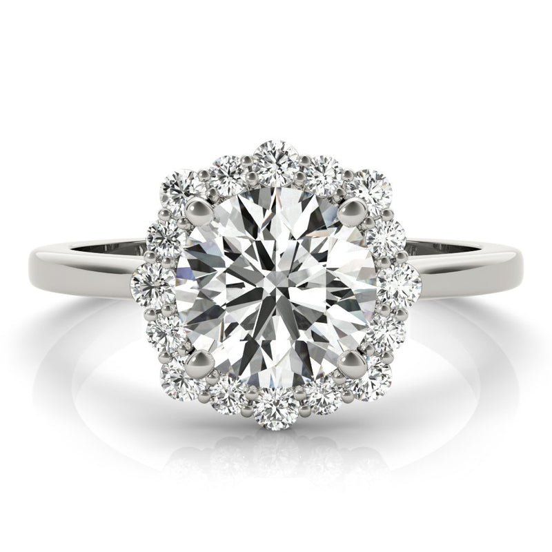 Joan Round Halo Engagement Ring