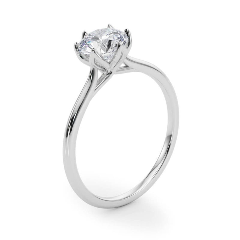 Ivana Round Solitaire Engagement Ring