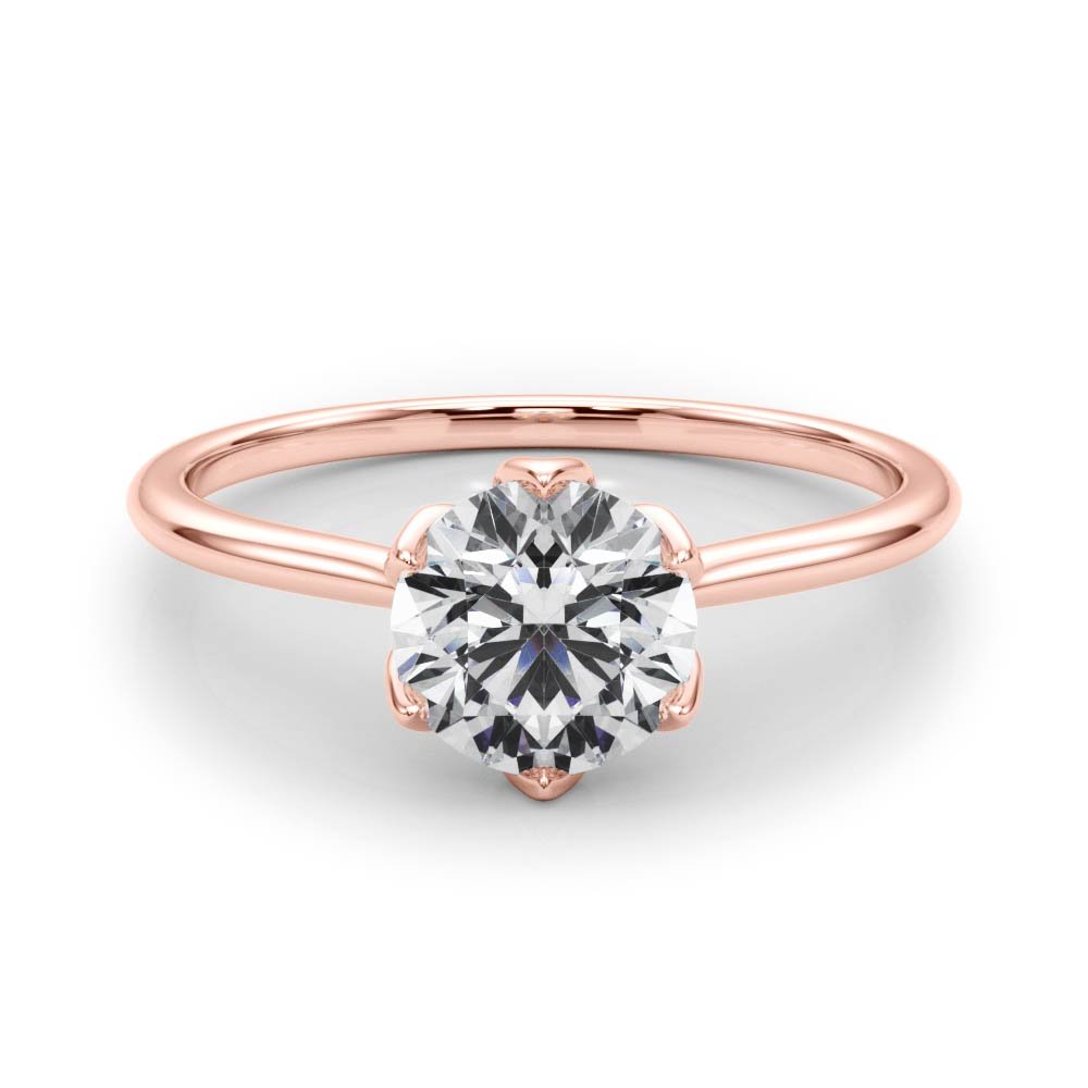 Ivana Round Solitaire Engagement Ring