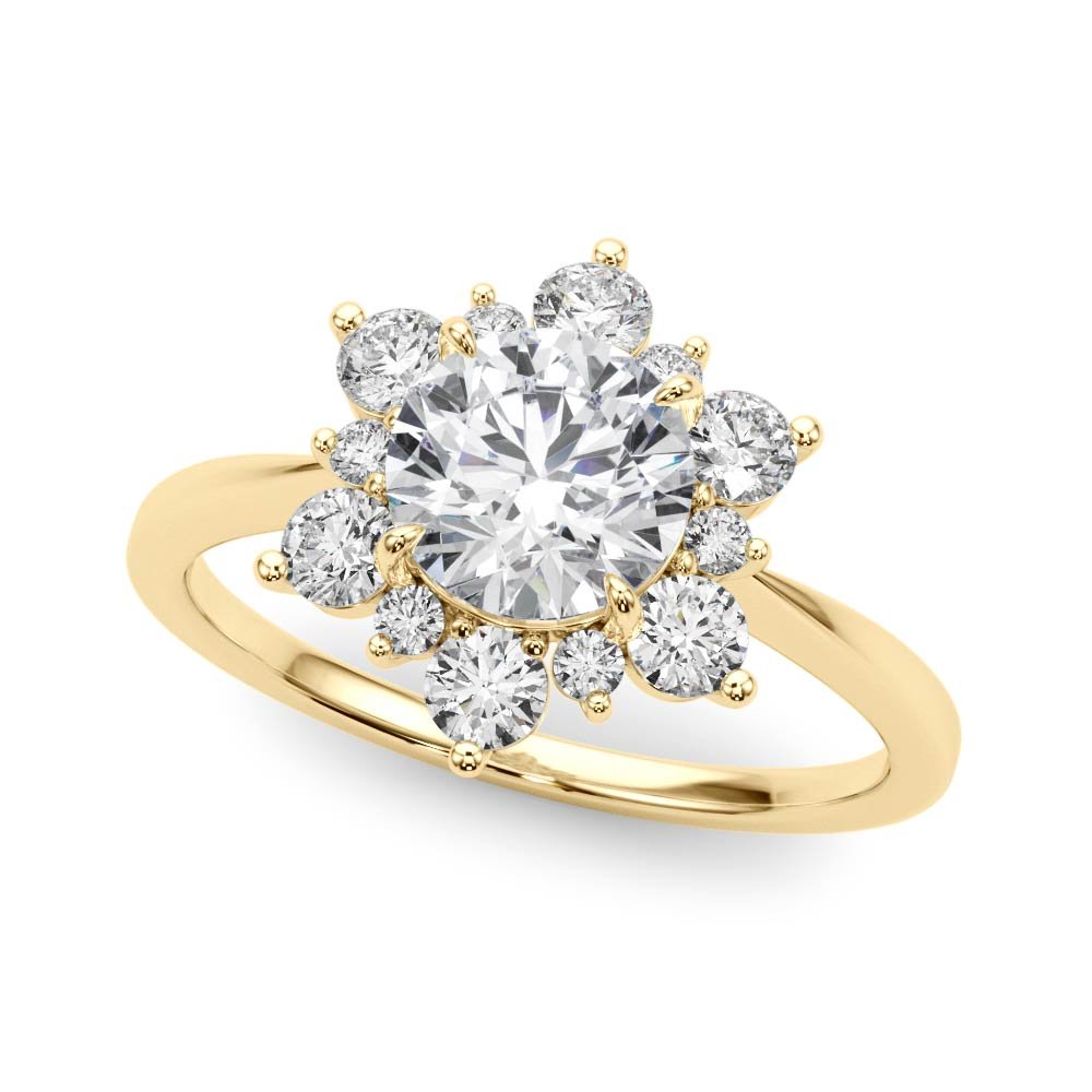 Isla Round Halo Engagement Ring
