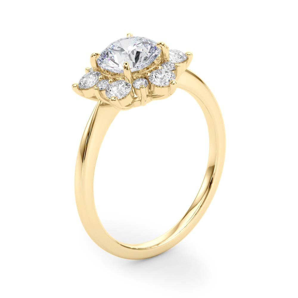 Isla Round Halo Engagement Ring