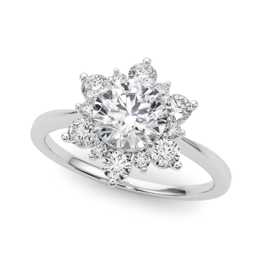 Isla Round Halo Engagement Ring