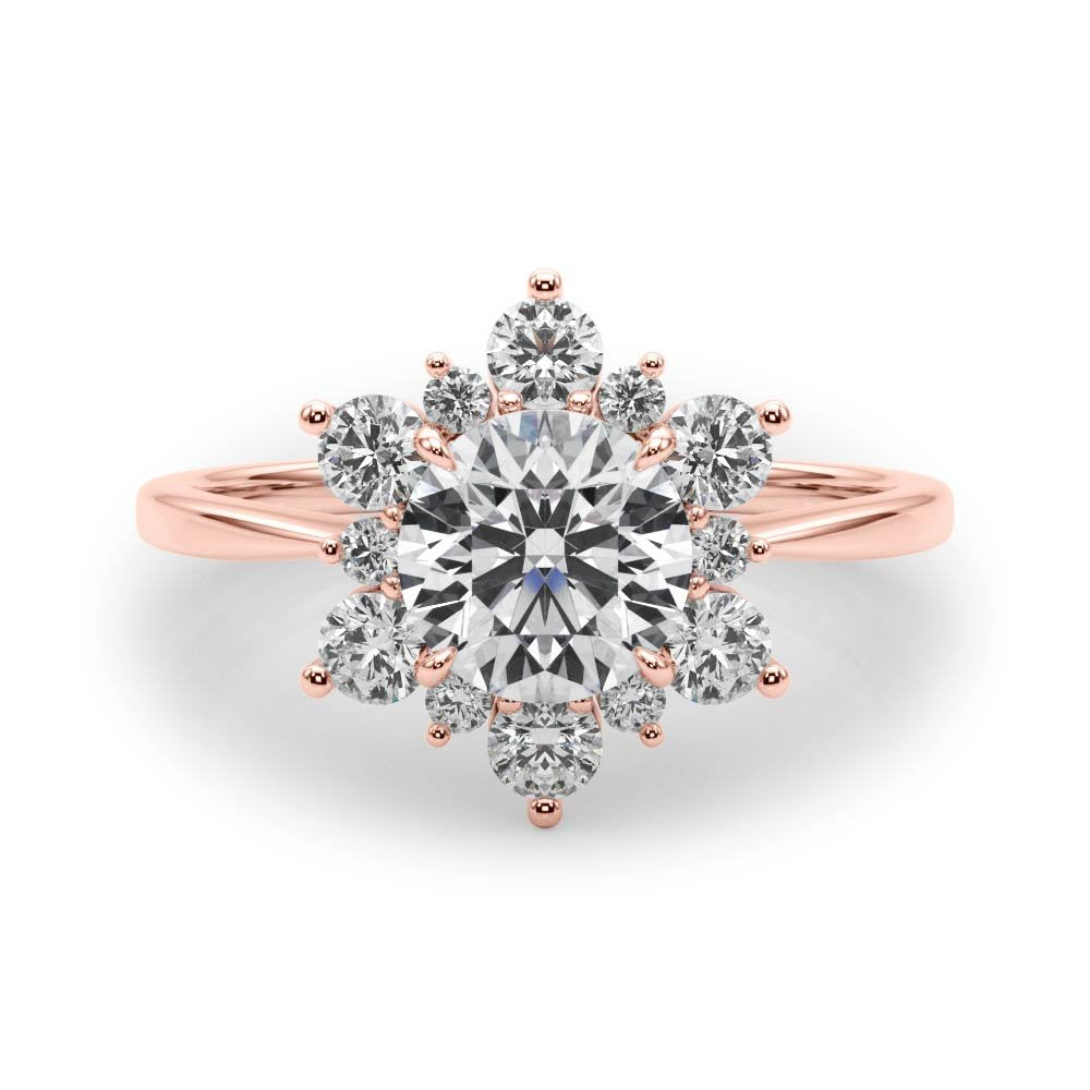 Rosie Round Hidden Halo Engagement Ring