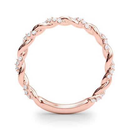 Twisting Alternating Diamond Wedding Band – 0.20 ct