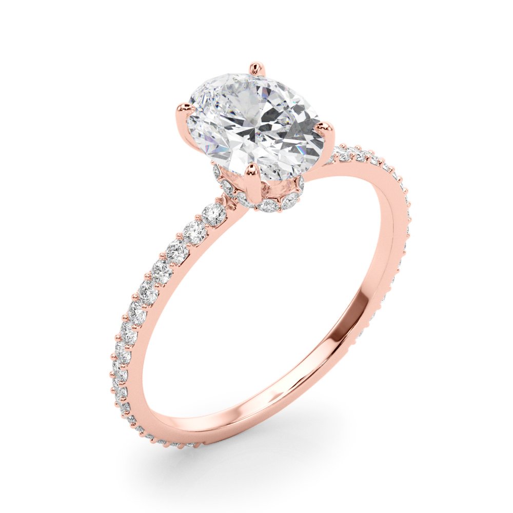 Gabriela Oval Hidden Halo Engagement Ring