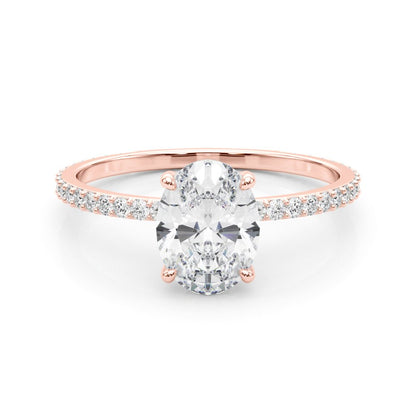 Gabriela Oval Hidden Halo Engagement Ring