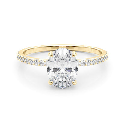 Gabriela Oval Hidden Halo Engagement Ring