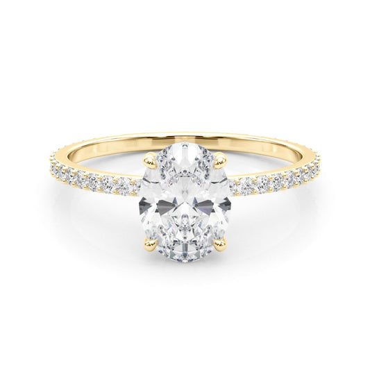Gabriela Oval Hidden Halo Engagement Ring
